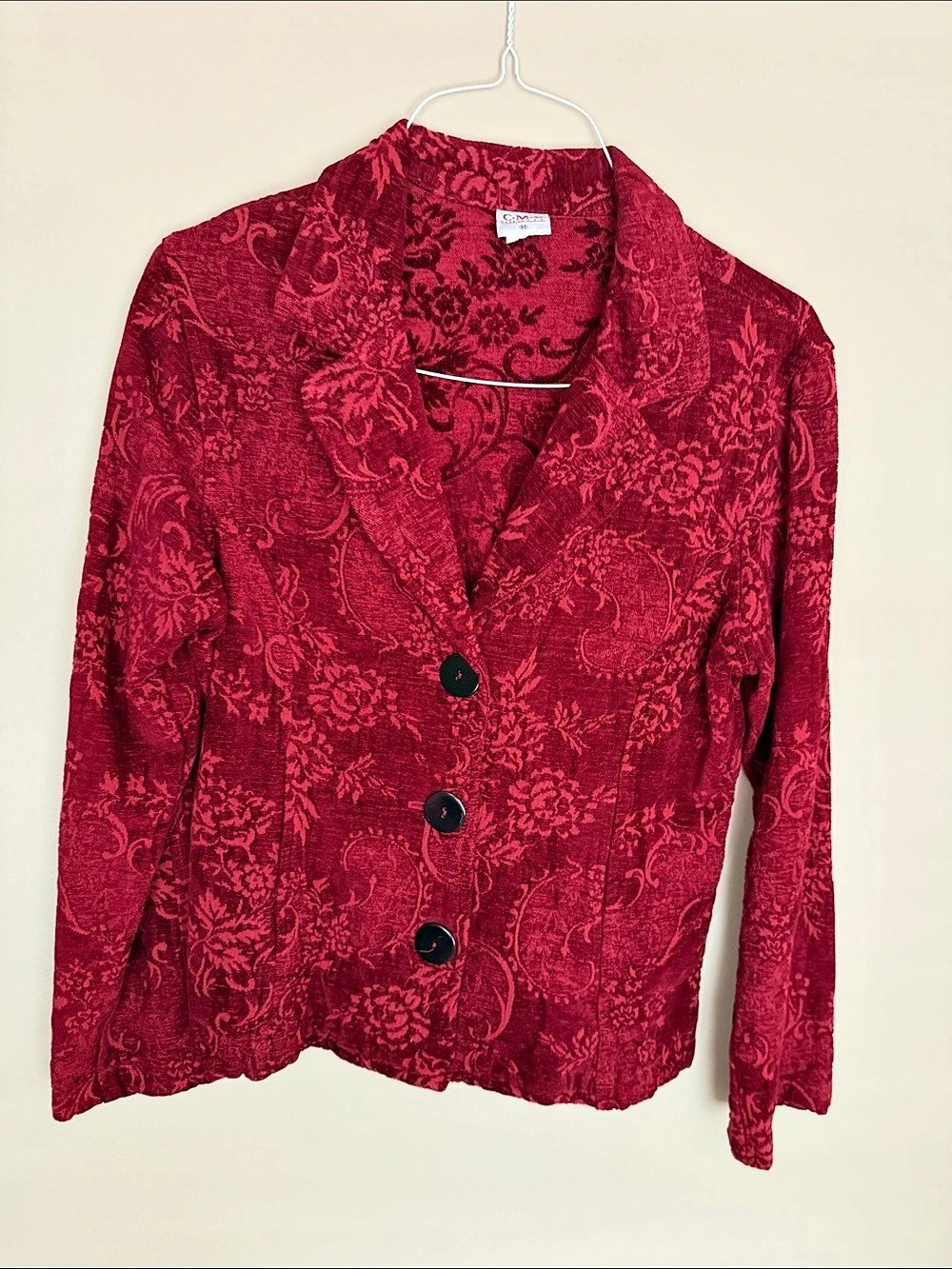 CMC Floral Blazer in Red Size Medium